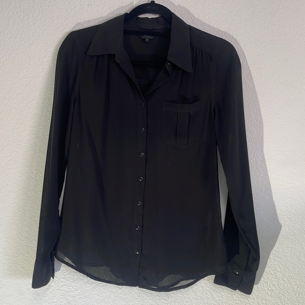 Guess Black Woven Shirt 
Style # W22H64W1V30